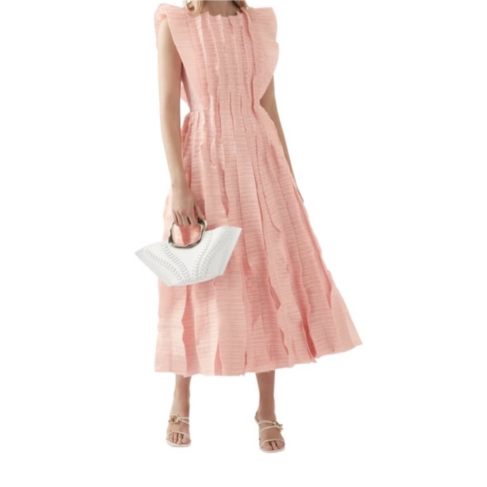 Aje pink midi dress